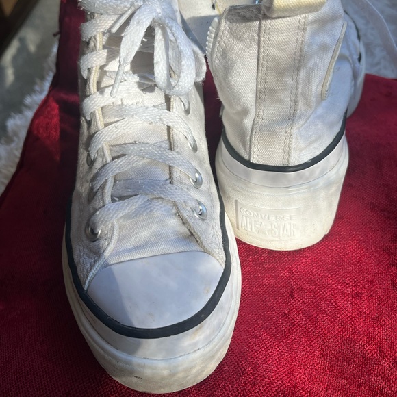 Converse White Platform High-Tops - Picture 3 of 8
